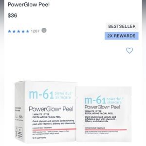 m-61 PowerGlow Peel Exfoliating Facial Peel - White